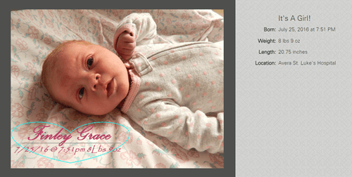Picture of a baby from Avera's baby gallery