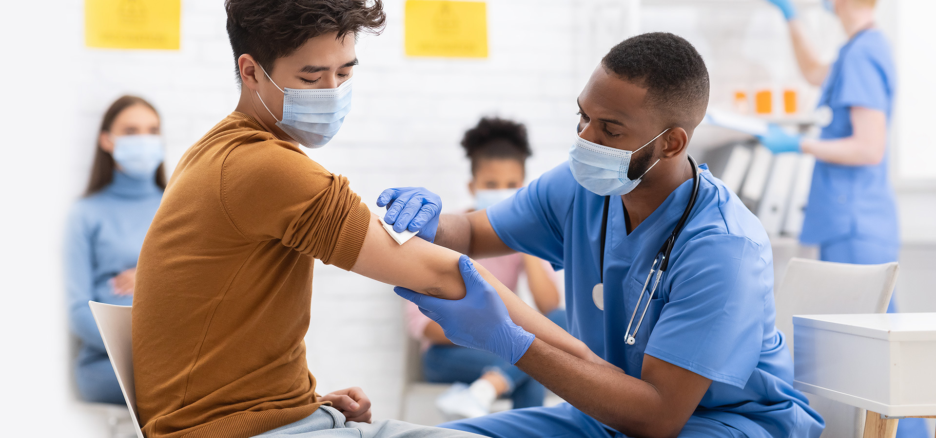 vaccine being administered