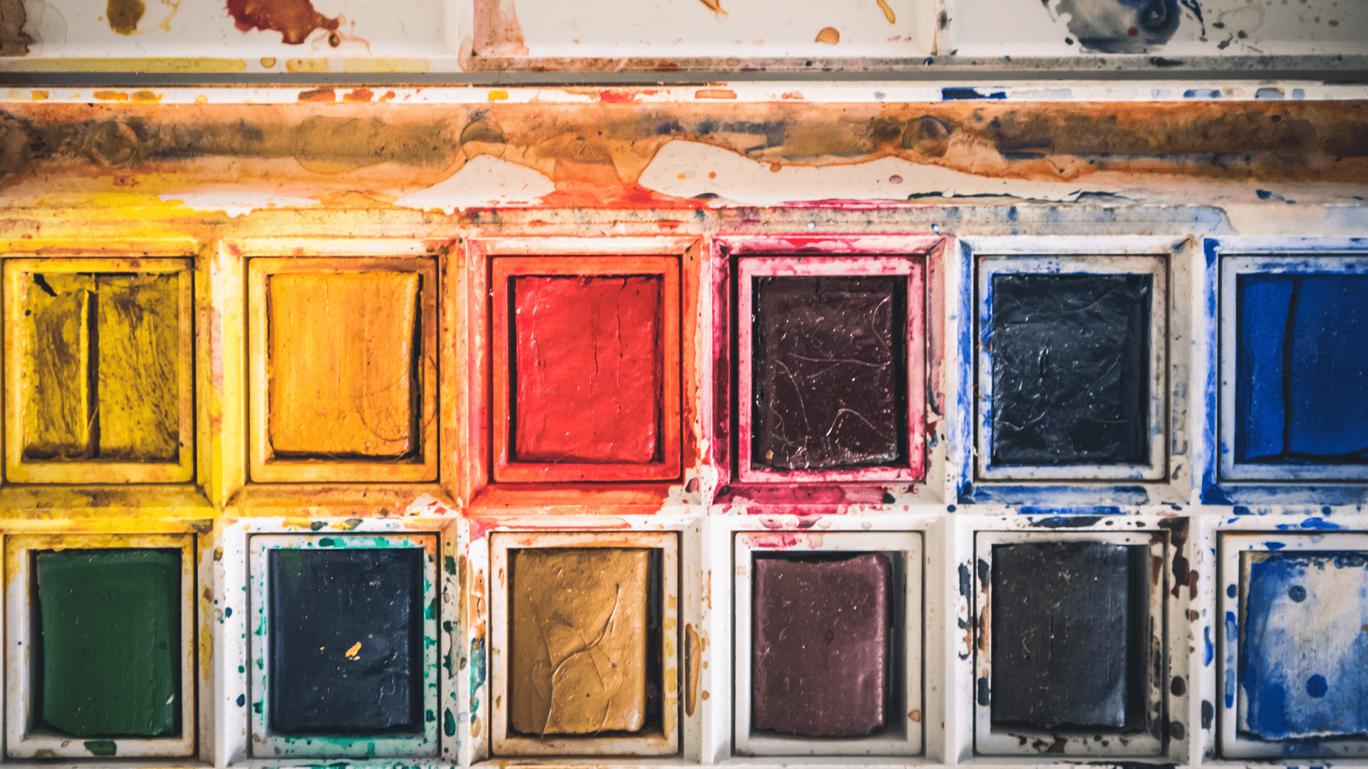 Paint tray color palette