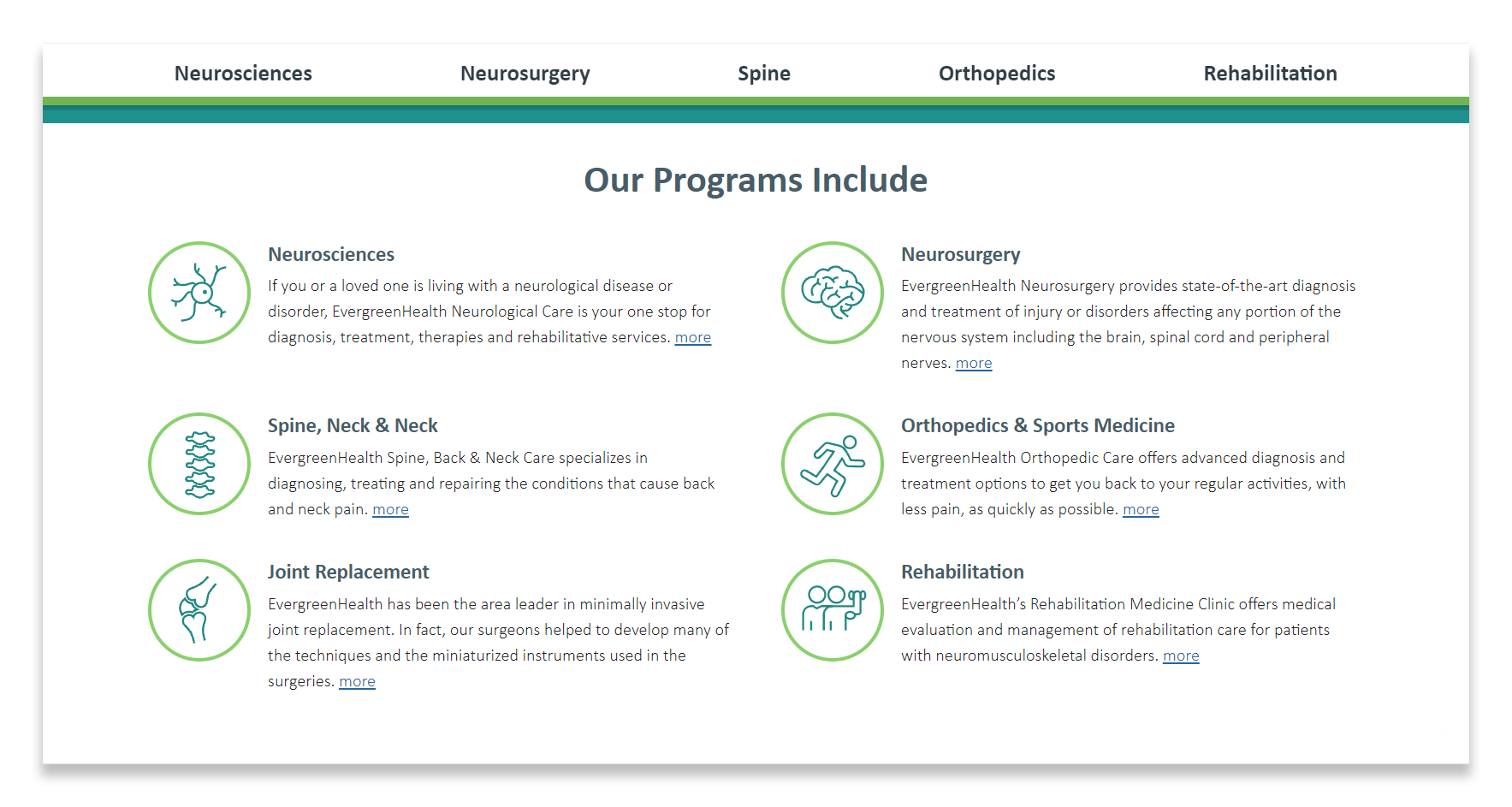 EvergreenHealth Neurosciences Programs