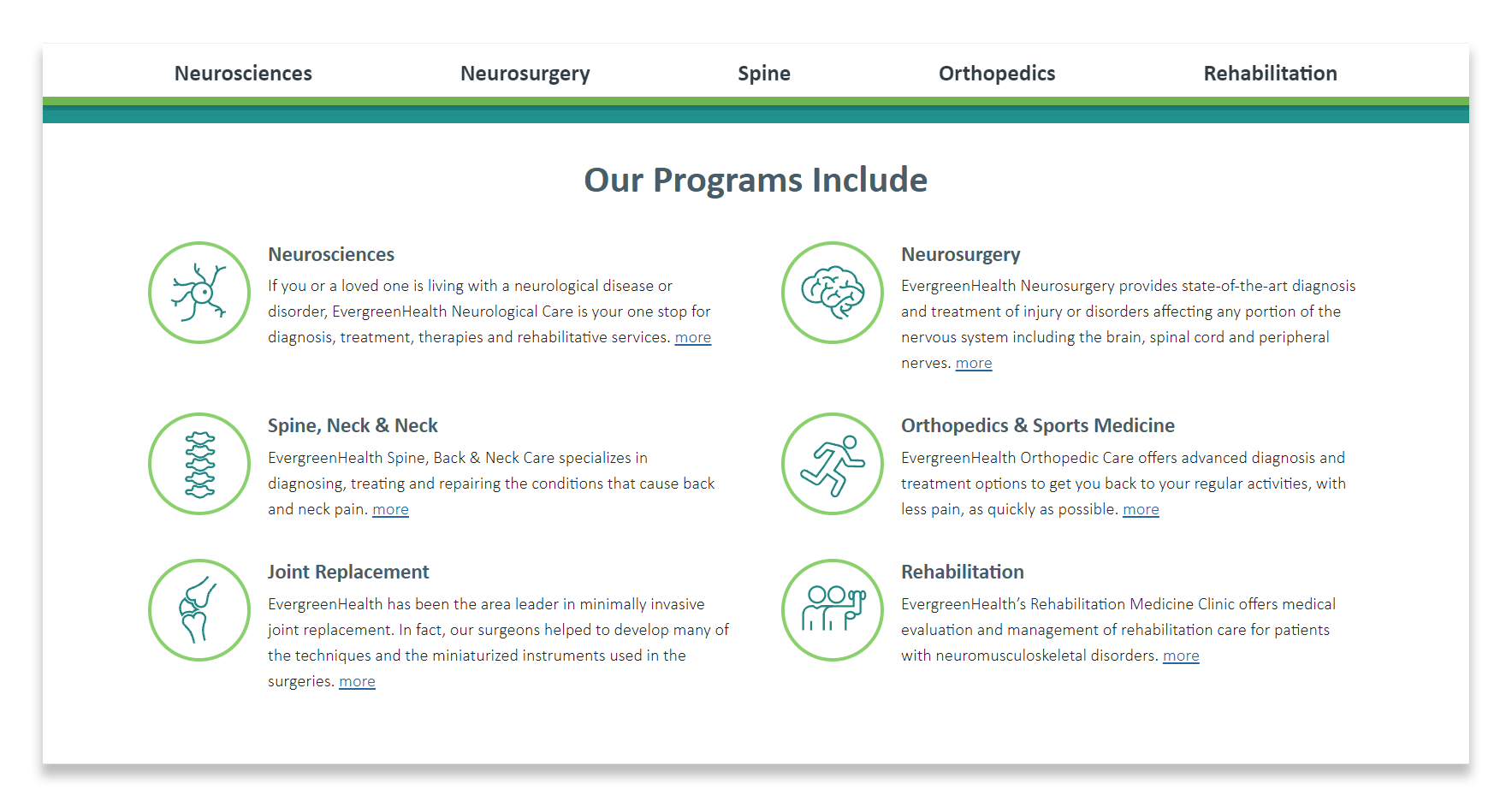 EvergreenHealth Neurosciences Programs