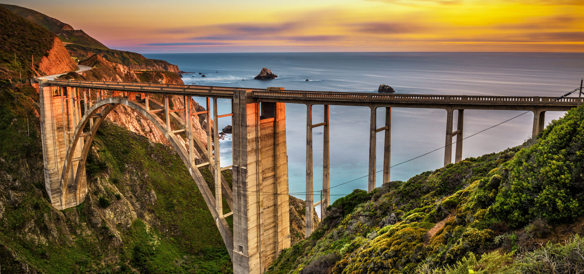 scenic photo of a bridge in Monterey, California