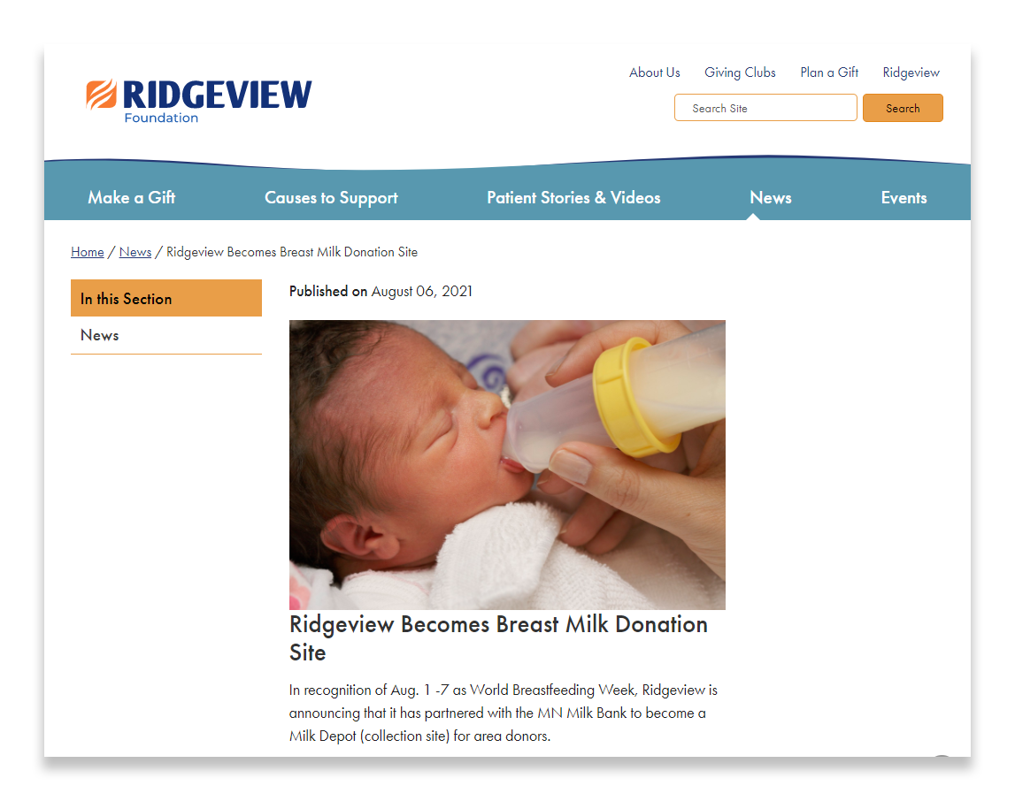 Ridgeview News Article