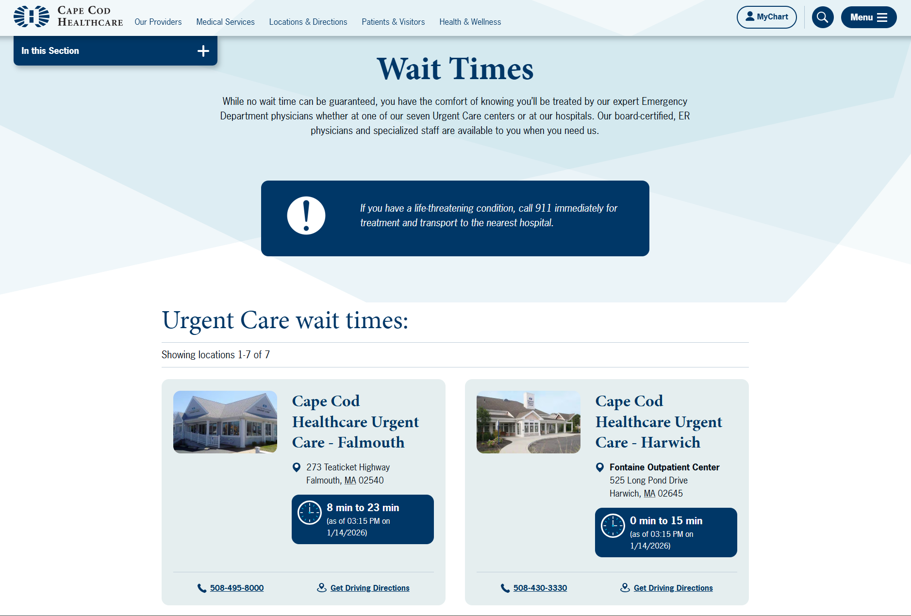 Wait times