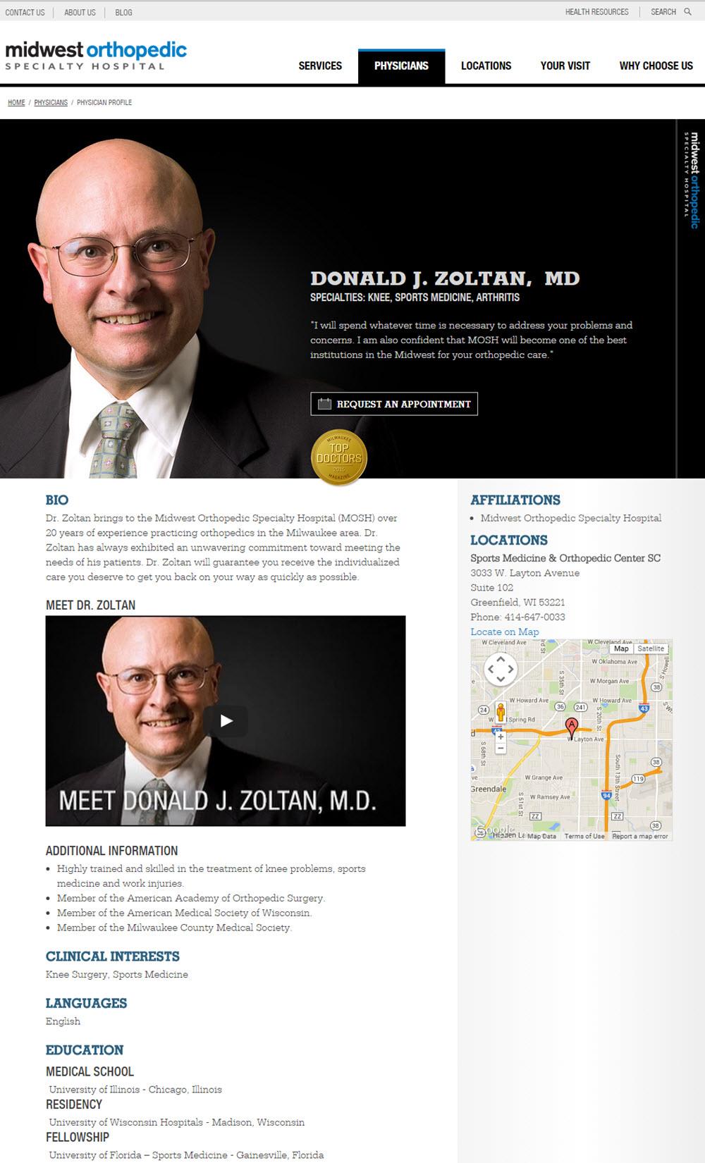 Midwest Orthopedic Specialty Hospital Provider Profile