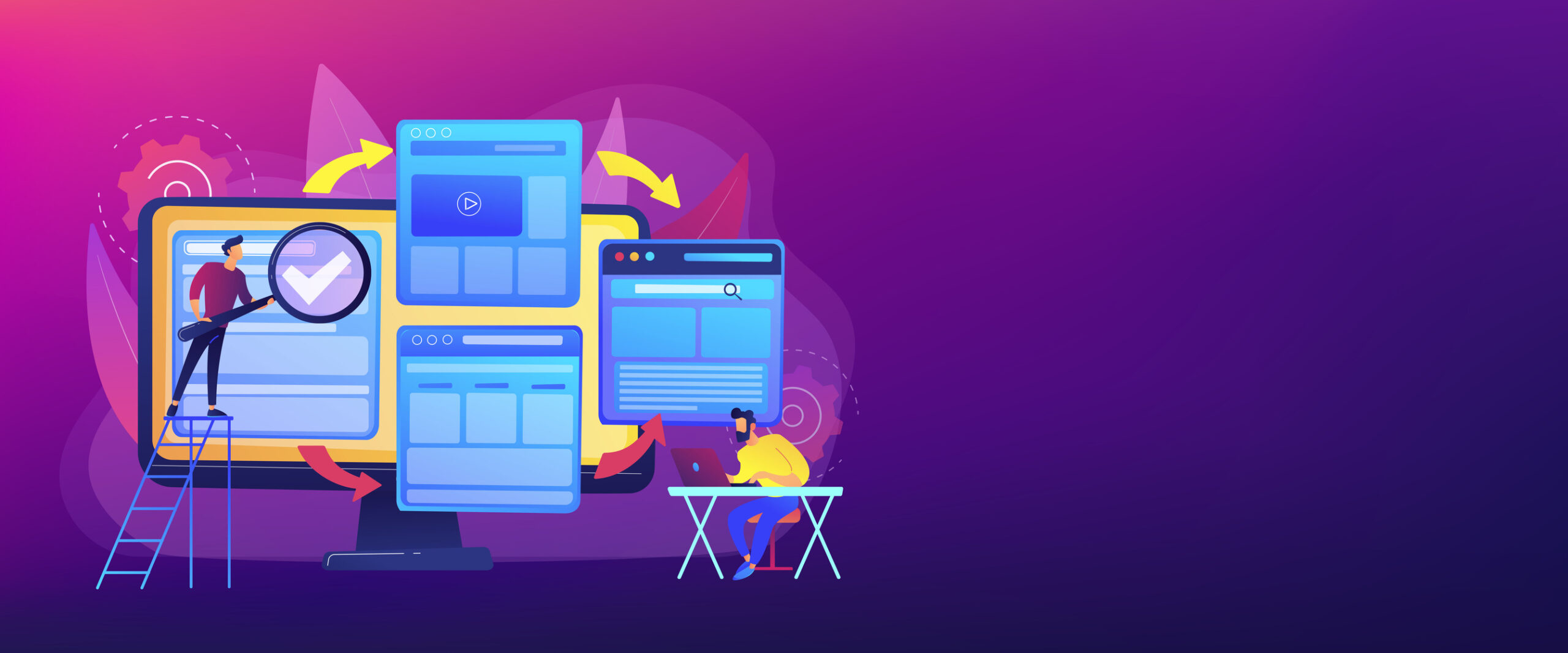 Healthcare microsite development concept banner header