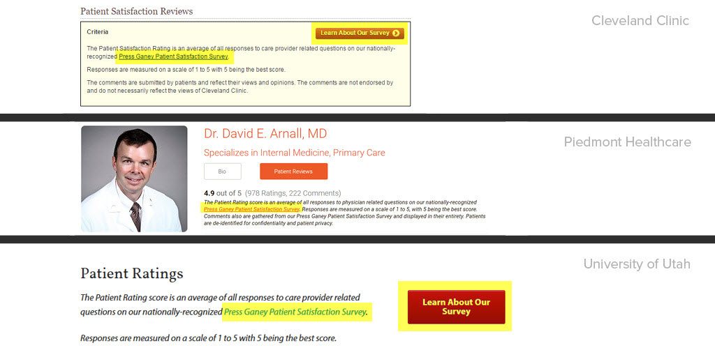 Provider Ratings and Reviews that Link to Survey Methodology