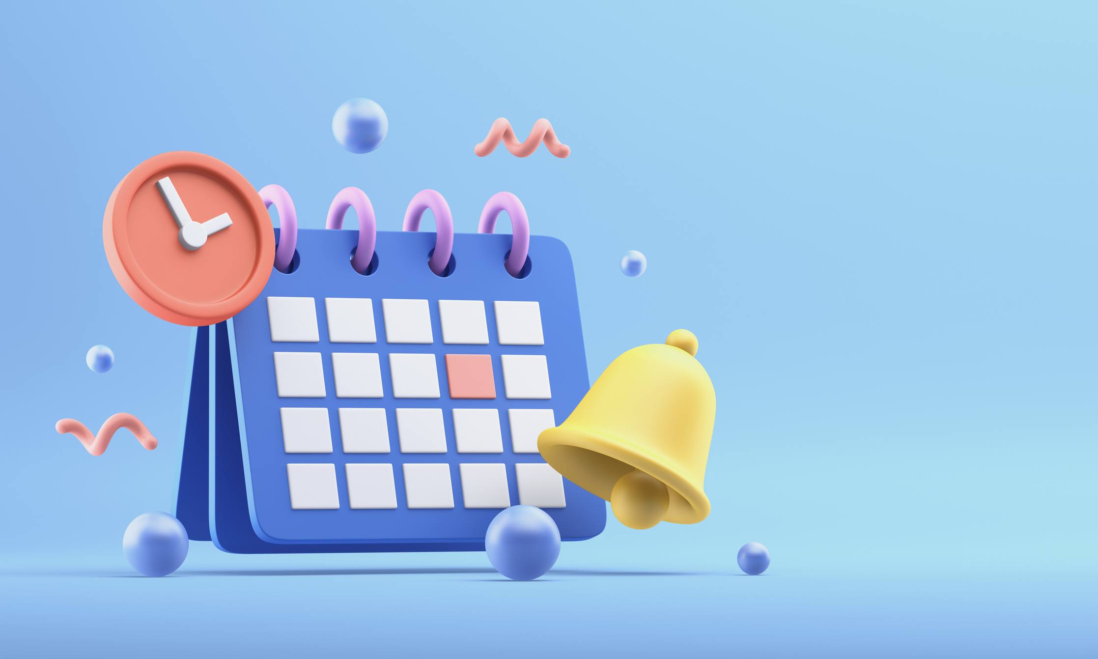 A calendar and reminder bell healthcare marketers can use to increase event attendance.