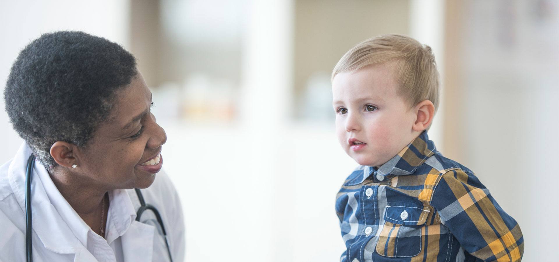 Image of doctor with toddler