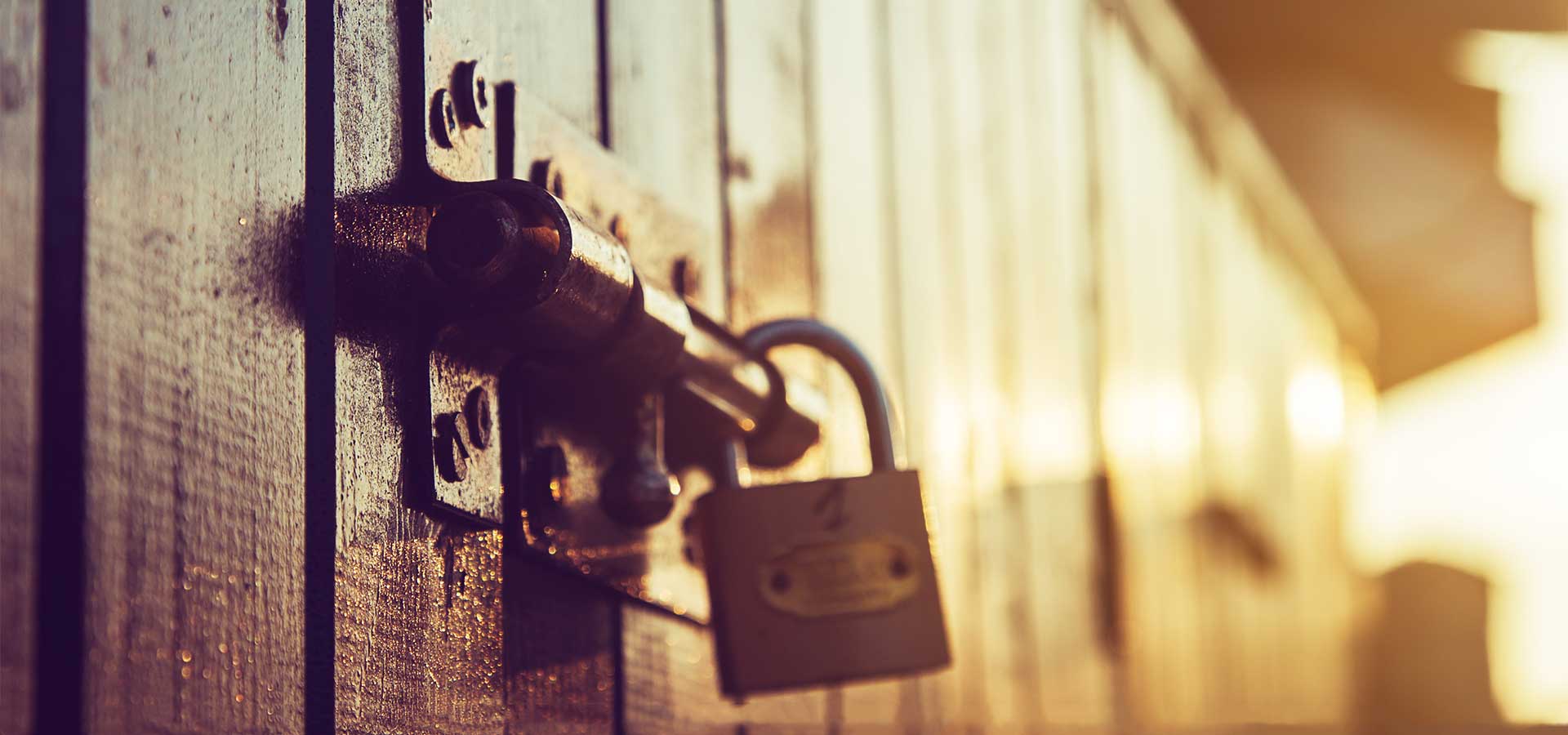 Image of a door with a padlock