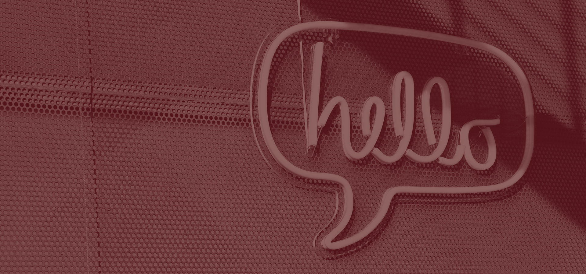 Wall decor featuring the word hello in a speech bubble