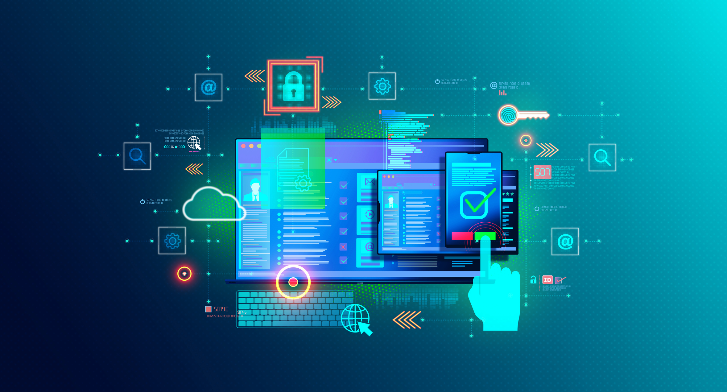 A hand digitally selects the features it wants in its composable DXP